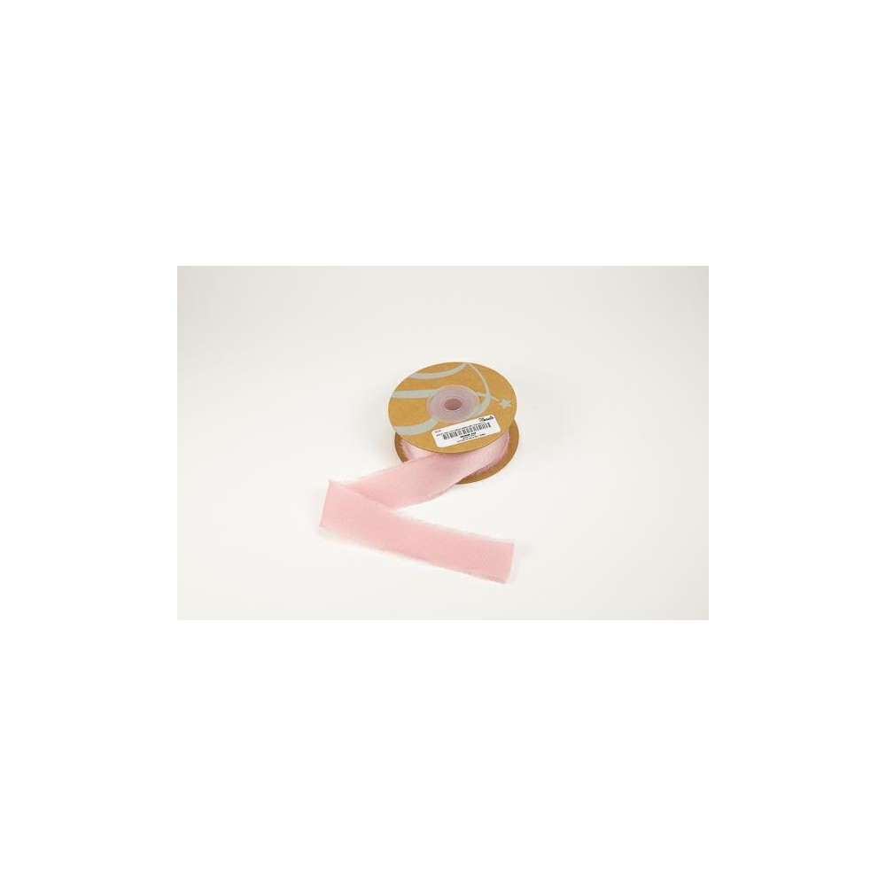 NASTRO RASO C FRANGIA 25X15MT ROSA ANTICO